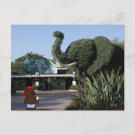 "Bär besucht Familie" CA-Postkarte Postkarte (Vorderseite)