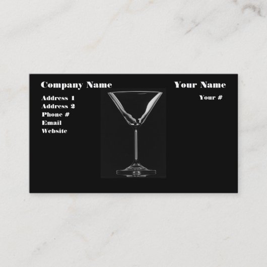 Bar/Bevarge Karte (Vorderseite)