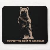 Bär bewaffnet Grizzlybären Mousepad (Vorne)