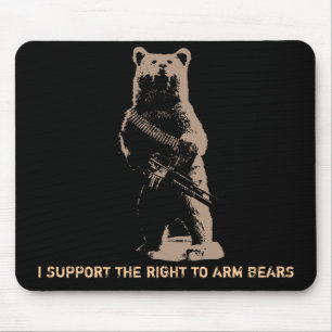 Bär bewaffnet Grizzlybären Mousepad