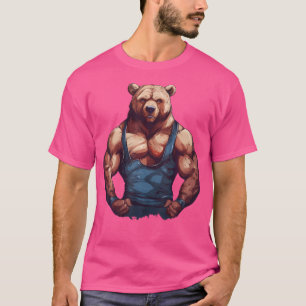 Bär Bodybuilder Muskel Körper Gym Fitness Gewicht T-Shirt