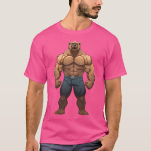 Bär Bodybuilder Muskel Körper Gym Fitness Gewicht T-Shirt