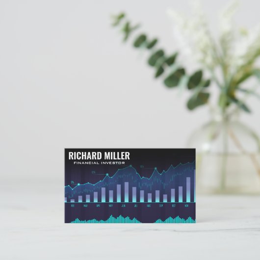 Bar | Börsenanalyse Visitenkarte (Stehend Vorderseite)