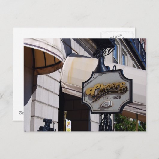 Bar, Boston Postkarte (Vorne/Hinten)