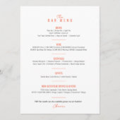 Bar Bougainvillea Menükarte (Vorderseite)