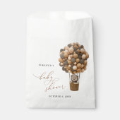 Bär, braune Balloons, Heißluftballon, Babydusche Geschenktütchen (Vorderseite)