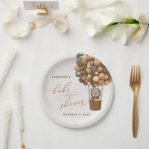 Bär, braune Balloons, Heißluftballon, Babydusche