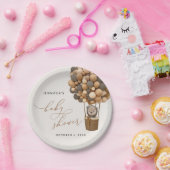 Bär, braune Balloons, Heißluftballon, Babydusche Pappteller (Party)