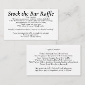 Bar Brautparty Raffle Ticket - Simple Begleitkarte (Vorne/Hinten)