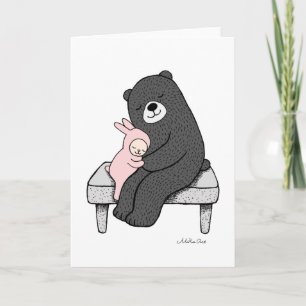 Bär & Bunny Grußkarte Bär Bunny Liebe Kunst Karte