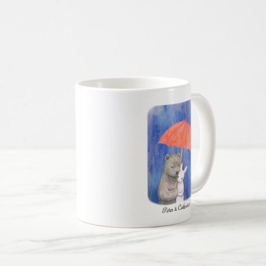 Bär & Bunny Niedliche Paarnamenpaar Kaffeetasse (VorderseiteRechts)