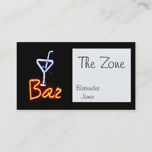 Bar Business Card Visitenkarte (Vorderseite)