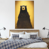 Bär Canvas Print Leinwanddruck (Insitu (Schlafzimmer))