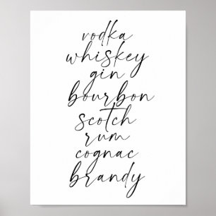 Bar Cart Script Schriftart Poster