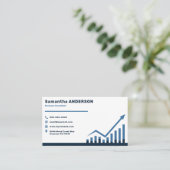 Bar Chart & Business Consultant Visitenkarte (Stehend Vorderseite)