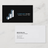 Bar Chart-Logo Visitenkarte (Vorne/Hinten)
