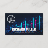 Bar Chart-Logo | Visitenkarte für Aktien (Vorderseite)