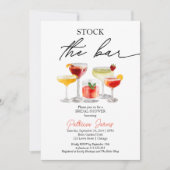Bar Cocktail Brautparty Party Einladung (Vorderseite)