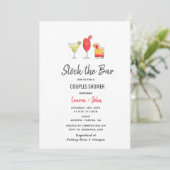 Bar Cocktail Paare Dusche Einladung lagern (Stehend Vorderseite)