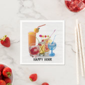 Bar Cocktails auf Holz Serviette (Beispiel)