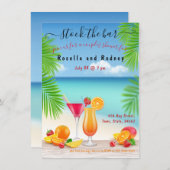 Bar Cocktails Paare Dusche Einladung lagern (Vorne/Hinten)