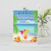 Bar Cocktails Paare Dusche Einladung lagern (Stehend Vorderseite)