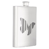 BAR CODE-Butterfets-Musterdesign Flachmann (Rechts)