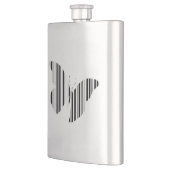 BAR CODE-Butterfets-Musterdesign Flachmann (Links)