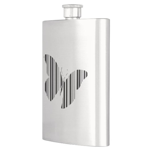 BAR CODE-Butterfets-Musterdesign Flachmann (Links)