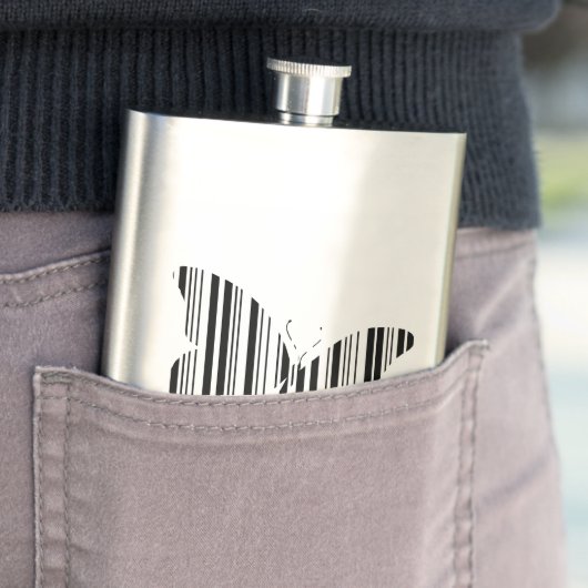 BAR CODE-Butterfets-Musterdesign Flachmann (Beispiel)