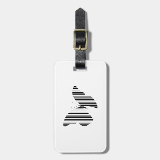 BAR CODE-Butterfets-Musterdesign Gepäckanhänger (Vorderseite vertikal)