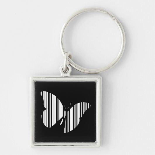 BAR CODE-Butterfets-Musterdesign Schlüsselanhänger (Vorne)