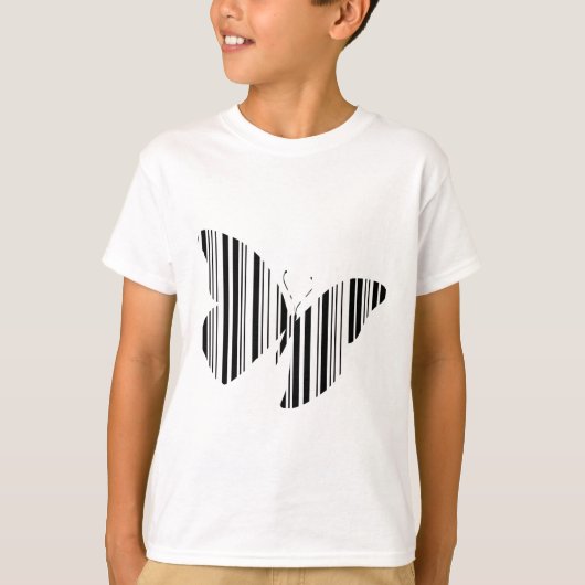 BAR CODE-Butterfets-Musterdesign T-Shirt (Vorderseite)