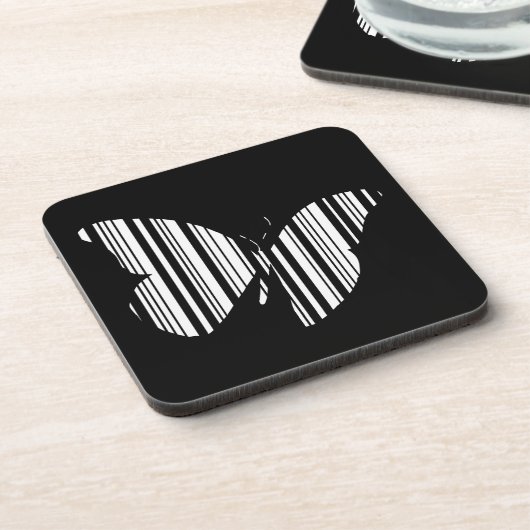 BAR CODE-Butterfets-Musterdesign Untersetzer (Linke Seite)