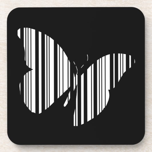 BAR CODE-Butterfets-Musterdesign Untersetzer (Vorderseite)