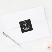 BAR CODE-Codemuster für ANCHOR Quadratischer Aufkleber (Umschlag)