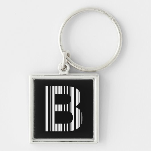 BAR-CODE des BUCHSTABE-B erstes Schlüsselanhänger (Vorne)