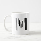 BAR-CODE des BUCHSTABE-M erstes Kaffeetasse (Links)