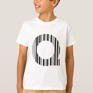 BAR-CODE des BUCHSTABE-Q erstes T-Shirt