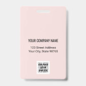 Bar-Code des Firmenlogos Mitarbeiter-Foto Rosa Ausweis (Rückseite)