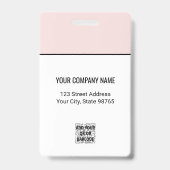 Bar-Code des Firmenlogos Mitarbeiter-Foto Rosa Ausweis (Rückseite)