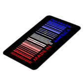 Bar Code Design der amerikanischen Flagge Magnet (Linke Seite)