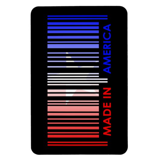 Bar Code Design der amerikanischen Flagge Magnet (Vertikal)