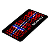 Bar Code-Flag-Farben NORWEGEN-Design Magnet (Linke Seite)