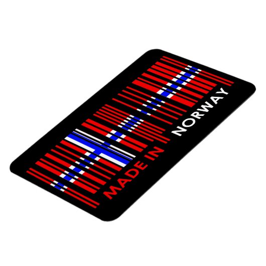 Bar Code-Flag-Farben NORWEGEN-Design Magnet (Linke Seite)