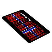 Bar Code-Flag-Farben NORWEGEN-Design Magnet (Rechte Seite)