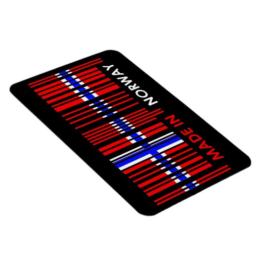 Bar Code-Flag-Farben NORWEGEN-Design Magnet (Rechte Seite)