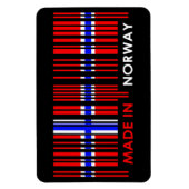 Bar Code-Flag-Farben NORWEGEN-Design Magnet (Vertikal)