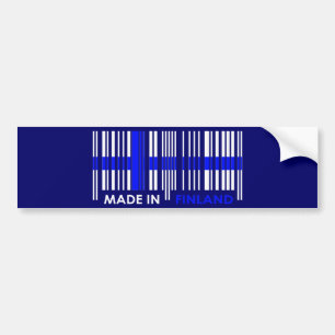 Bar-Code-Flaggen-Farbe-FINNLAND-Entwurf Autoaufkleber
