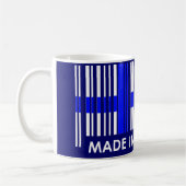 Bar-Code-Flaggen-Farbe-FINNLAND-Entwurf Kaffeetasse (Links)